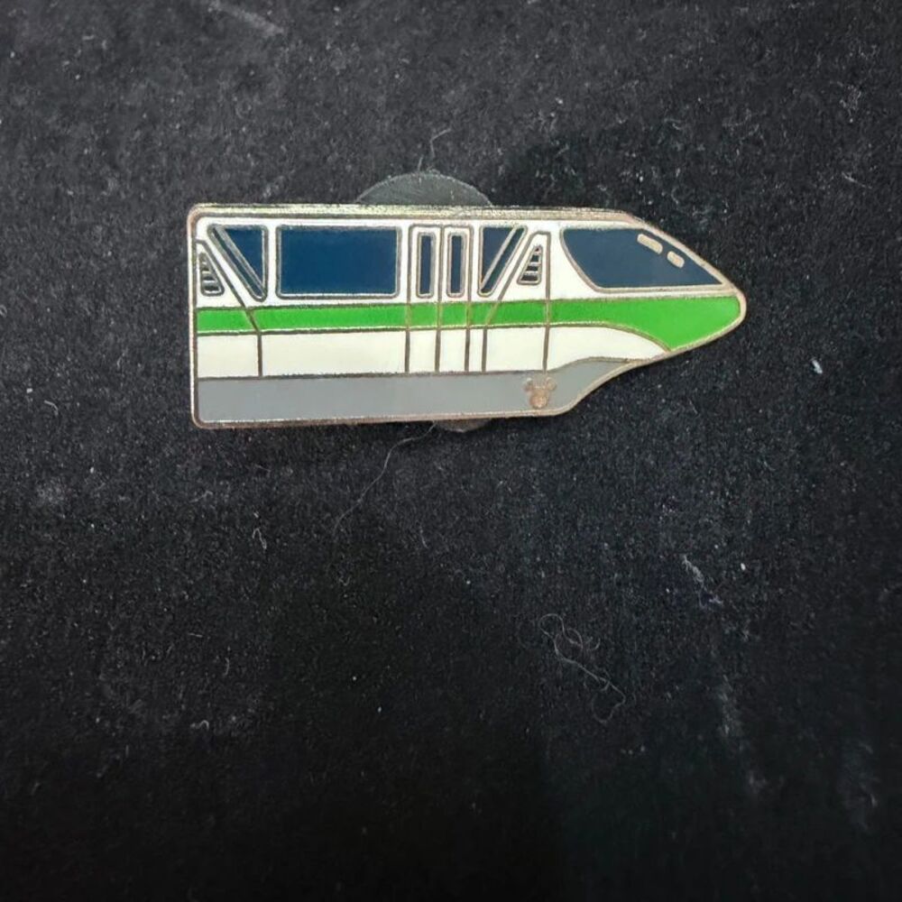 Disney WDW Green Monorail Hidden Mickey Trading Pin